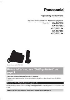 Panasonic KX TG572 manual. Camera Instructions.